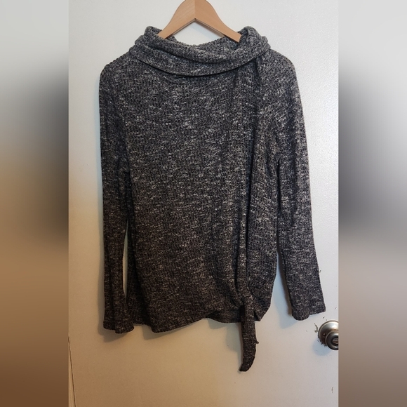 white birch Sweaters - Gray Knit Sweater with Side Tie